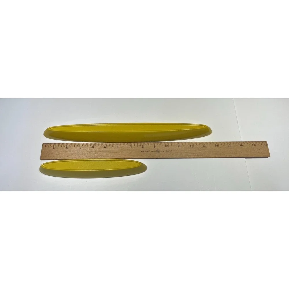 MCM‎ Olive Boat Tray Melamine Melmac Yellow Set of 3